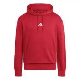 adidas Herren Essentials FEELCOZY Fleece Hoodie, Active Maroon/White, S