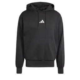 adidas Herren Essentials Feelcozy Fleece Hoodie Sweatshirt, Schwarz/Weiß, Größe M