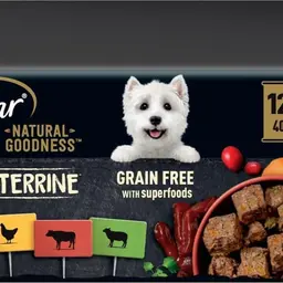 Cesar Natural Goodness in Loaf - 12 x 400 g Dosen, Adult Premium Nassfutter für Hunde, Verschiedene Sorten