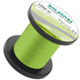Balzer Chartreuse Iron Line - 1500m geflochtene Angelschnur, 0.12mm / 9.8kg
