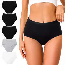 Ocexteur Damen Unterhosen Baumwolle Hipster 5er Pack