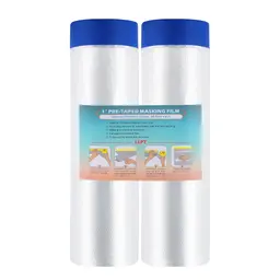 LLPT Abdeckfolie mit Klebeband, 2 Rollen, 140cm x 20m, blau