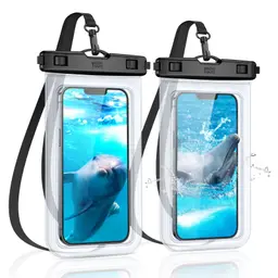 YOSH wasserdichte Handyhülle 2er-Pack für 7,0", IPX8 zertifiziert, transparent