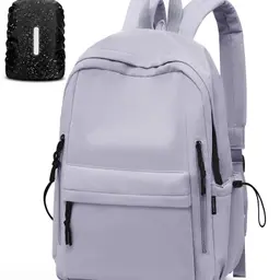 FIORETTO Rucksack Damen Schulrucksack mit Regenschutz, für 15,6"-Laptop, Anti-Diebstahl-Tasche, ideal für Schule, College, Pendeln & Reisen Grau
