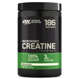 Optimum Nutrition Mikronisiertes Kreatin Pulver, geschmacksneutral, 634g, 186 Portionen
