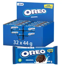 OREO Original – 32 x 44 g – Knusprige Kakaokekse mit Vanillegeschmack