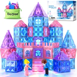 Magnetische Bausteine 58-tlg. Set für Kinder ab 3–8 Jahre – Konstruktionsspielzeug & STEM Lernspielzeug