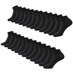 FALARY Sneaker Socken Herren & Damen, 12 Paar Kurze Baumwollsocken, Schwarz, Größe 39-42