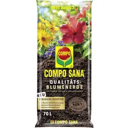 COMPO SANA® Qualitäts-Blumenerde mit 12 Wochen Dünger 70 L
