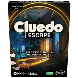 Hasbro Gaming Cluedo Escape: Erpressung im Midnight Hotel, kooperatives Escape-Room-Spiel für 1−6 Spieler