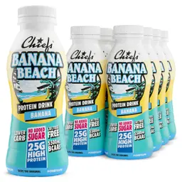 Chiefs High Protein Shake - Banane, 8x330ml - kein Zuckerzusatz, 25g Protein, Muskelaufbau, laktosefrei, low carb, glutenfrei