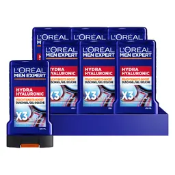 L'Oréal Men Expert Hyaluron Duschgel & Shampoo für Männer, 6 x 250 ml
