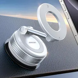 JOYROOM Vakuum Handyhalterung Auto Magnet, Faltbar mit 360° verstellbarem Metallarm, Magnetische Halterung für iPhone 17-12 & MagSafe Hülle