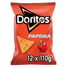 Doritos Paprika -Tortilla Nachos mit Paprika-Geschmack (12 x 110g)