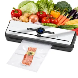Daitore Vakuumiergerät mit 7 Modi, mit Cutter & Display, Kunststoff+Metall, inklusive Beutel – ideal für Trocken, Feucht, Öl