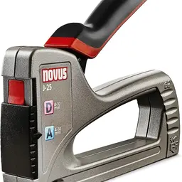 Novus Handtacker J-25, kleiner Profi-Tacker, Metall, für 4-10 mm Klammern