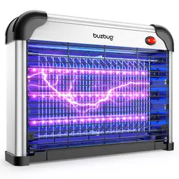 Buzbug LED Insektenvernichter, 3800V, mücken- und fliegenfalle, 3 Lampen, energiesparend, Mückenlampe, Mückenschutz (schwarz)