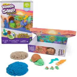 Kinetic Sand Project Planet Schildkröten Spielset mit 396 g Sand, Werkzeuge & Schildkröten aus recyceltem Kunststoff für Kinder ab 3