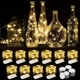 WEARXI Batterie Lichterkette für Innen, 10 Stück, 2m, 20 LED