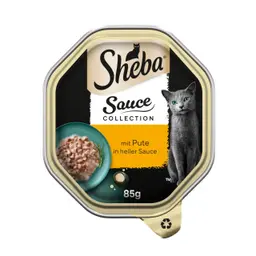 SHEBA Nassfutter für Katzen Sauce Collection mit Pute in Heller Sauce 2 x 85g