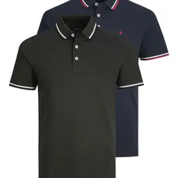 Jack & Jones Herren Polo-Shirt 2er Pack, Navy Blazer, S EU