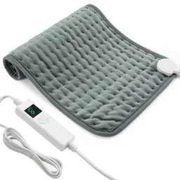 OneAmg Heizkissen 30x60cm mit 6 Heizstufen, 4h Timer, Grau