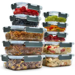 uandu Glasbehälter mit Deckel 20-teilig – Meal Prep Boxen Glas
