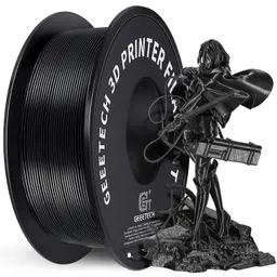 GEEETECH 3D Drucker Filament PLA 1.75mm, 1kg Spule, Schwarz