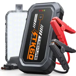 TREKURE Starthilfe Powerbank für PKW 7000A, 4-in-1 LED Licht, geeignet für Benzin bis 9L und Diesel bis 6,5L
