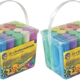 Pustefix MALEFIX Straßenmalkreide 40er Packung – bunte, wasserlösliche Malkreide für Kinder & Erwachsene, ideal für Straße & Hof