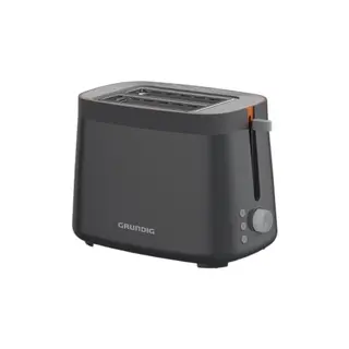 Grundig Toaster TA 5320, 2 Röstfächer, 7 Bräunungsstufen, Auftaufunktion, Edelstahl, Grau/Terracotta