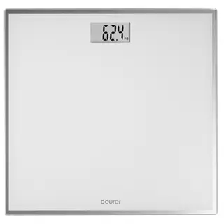 Beurer GS 120 Kompakt Glaswaage mit elegantem Spiegeleffekt, flache Digitalwaage, Tragkraft bis 150 kg