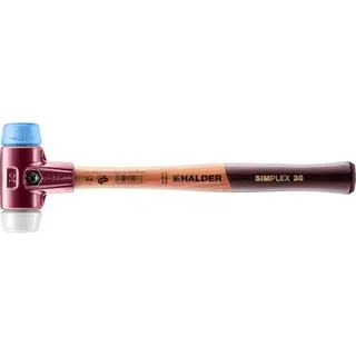 SIMPLEX-Schonhammer mit Holzstiel, TPE-soft, 30 mm Durchmesser