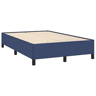 vidaXL Polsterbett blau 120x200 cm mit Lattenrost und stabilem Bettgestell, Schlafzimmermöbel