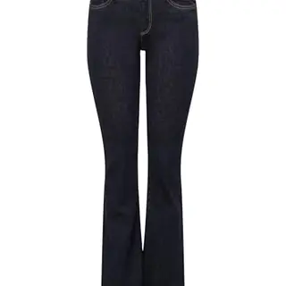 ONLY Damen Jeans Onlblush Mid Flared Stayblue, Dark Blue Denim, Größe L (34)