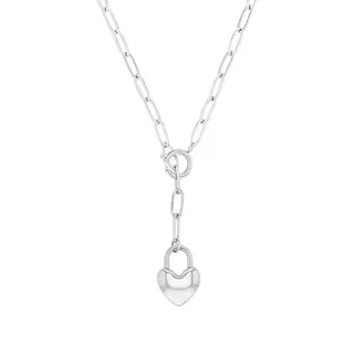 Tom Tailor Damen-Halskette mit Herz-Anhänger, Edelstahl, 50 cm, silber