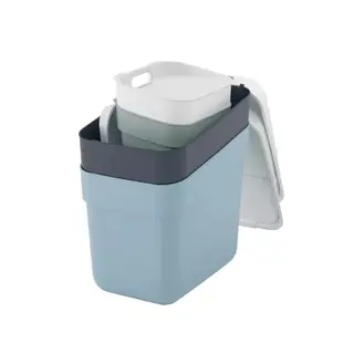 CURVER Mülleimer Set 4 Stück, stapelbar, inklusive 2x10L und 2x20L