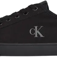 Calvin Klein Herren Sneaker Canvas Low Top, Schwarz, Größe 45