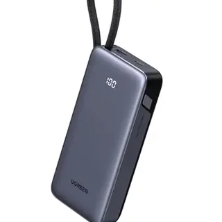 UGREEN Power Bank 20.000mAh, 45W Schnellladen, integriertes USB-C, kompatibel mit Galaxy S25 Ultra/S25+, iPhone 17/16, iPad & Laptops