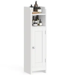 VASAGLE Toilettenschrank, schmales Badregal mit verstellbaren Ablagen