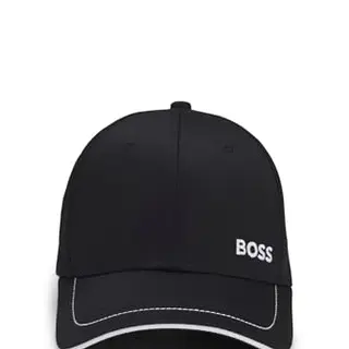 BOSS Herren Cap aus Baumwoll-Twill mit Logo-Stickerei, schwarz