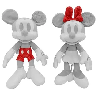Simba Disney Mickey & Minnie 100 Jahre Collector-Set, 33cm Plüsch, limitiert, Geschenk-Box, Amazon exklusiv, Zertifikat & Seriennummer