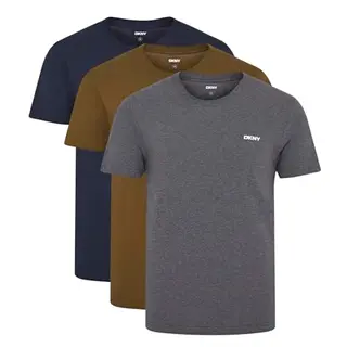 DKNY Herren T-Shirt Baumwolle 3er Set Kurzarm, Bequem, atmungsaktiv, modern, vielseitig, casual, Alltag