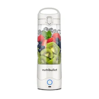 nutribullet Portable Smoothie Maker to go, 475 ml, kabellos, wiederaufladbar, für 15+ Mixvorgänge, tragbarer Mini Mixer, weiß