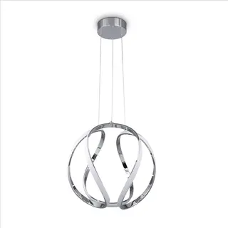 Paco Home Pendelleuchte für Esszimmer und Wohnzimmer, modern, chrom-weiß, LED, stylisch