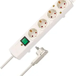 Brennenstuhl Comfort-Line Plus 4-Fach Steckdosenleiste mit 2m Kabel und Schalter, weiß