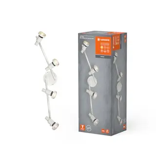 LEDVANCE LED SPOT GU10 4 x 3,4W, 920lm, weiß, warmweiß, zeitloses Design, verstellbare Köpfe