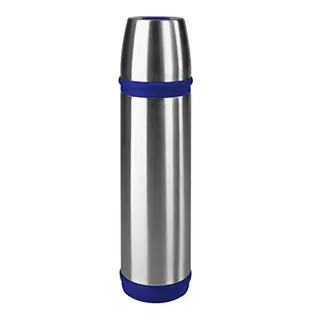 Emsa 502472 Isolierflasche 500 ml Edelstahl/Blau mit Schraubverschluss