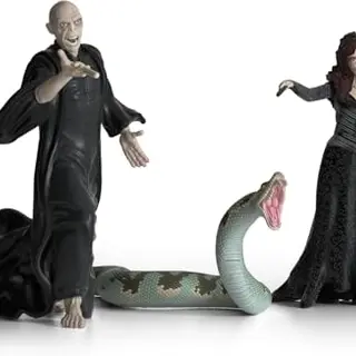 SCHLEICH Harry Potter – Lord Voldemort, Nagini & Bellatrix Lestrange 3-teiliges Set von 2 Figuren und 1 Tierfigur für Kinder ab 6 Jahren