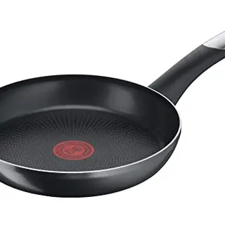 Tefal C38804 24 cm Bratpfanne, Antihaftbeschichtung, Temperaturanzeige, spülmaschinenfest, Schwarz